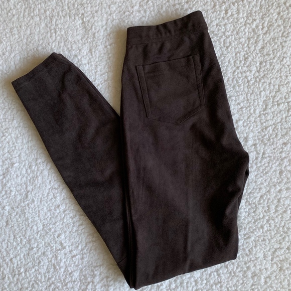 Max Studio Pants - NWOT- Max Studio **Chocolate** Faux Suede Leggings